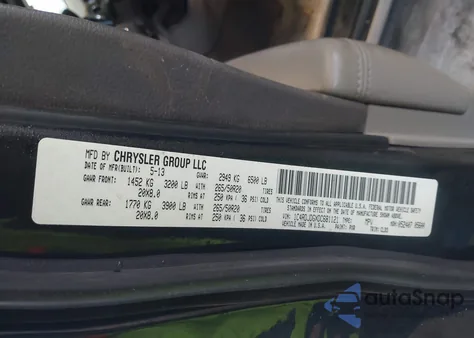 2013 Dodge Durango Crew from USA, damaged, VIN 1C4RDJDGXDC681121